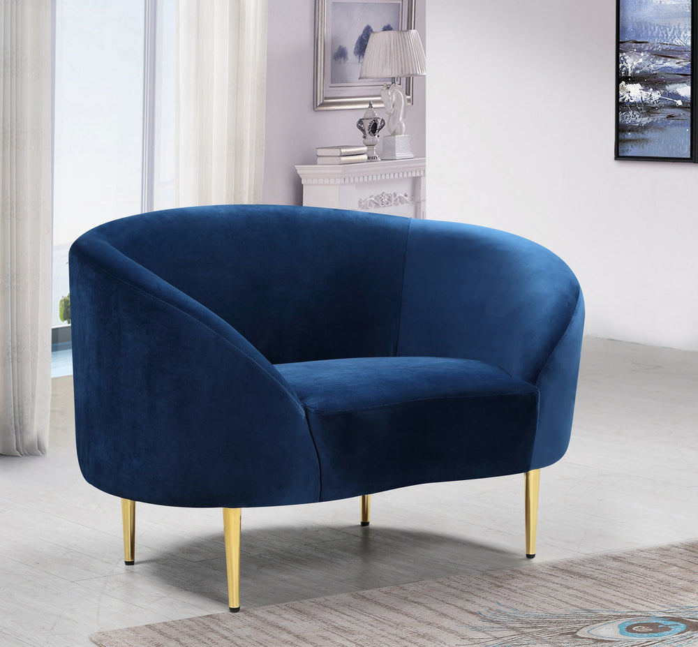 Bradford Chair In Navy Velvet