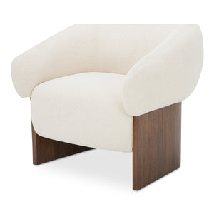 Moe's Otto Accent Chair in Flecked Cream