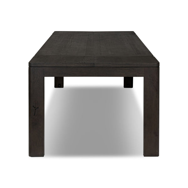 Noeline Double Extension Dining Table - Cracked Smoked Black Veneer