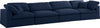 Carmen Cloud Modular Sofa In Navy Linen Fabric