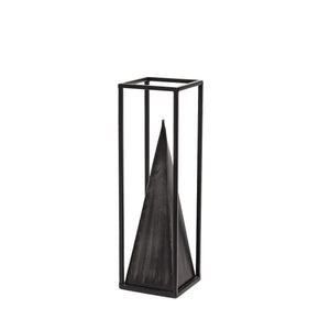 Memphis II (Medium) 4L x 4W Black Metal Pyramid In A Square Frame