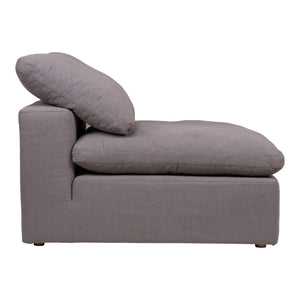 Moe's Clay Slipper Chair in Light Grey