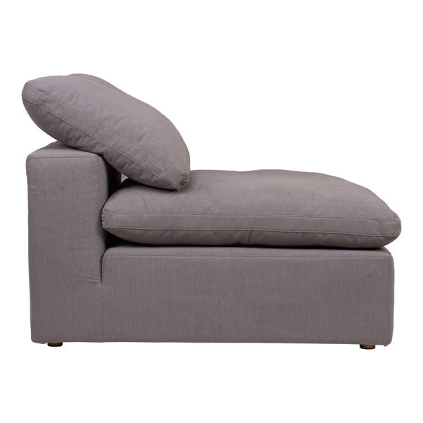 Moe's Clay Slipper Chair in Light Grey
