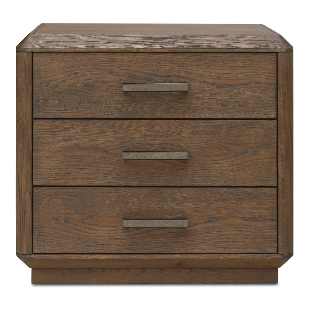 Caleb Nightstand with Solid Oak Distressed Finish