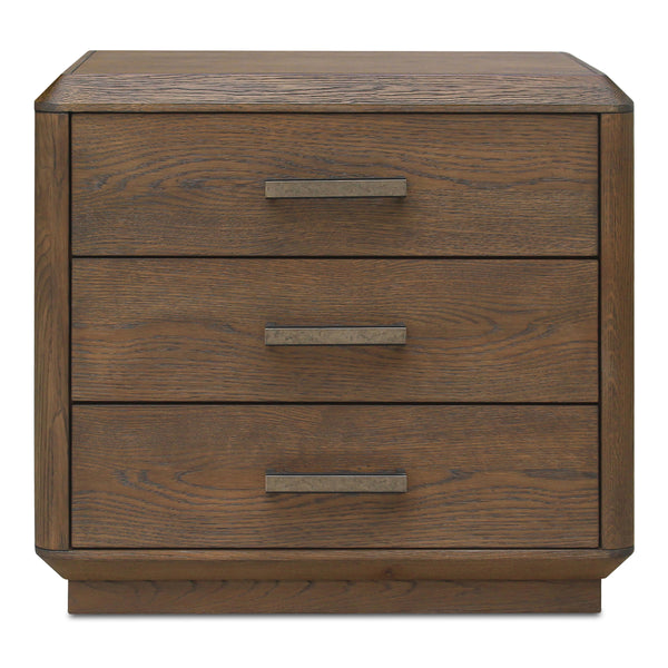 Caleb Nightstand with Solid Oak Distressed Finish