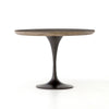 Powell Dining Table 42" - Patchwork Brass-Clad Top
