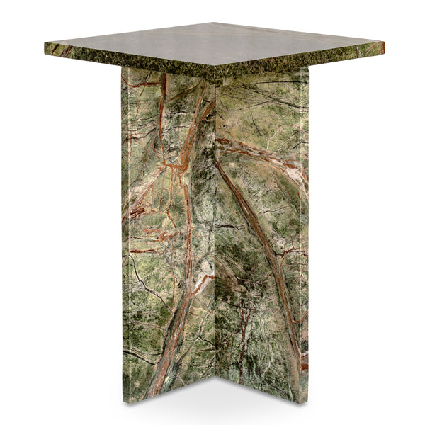 Moe's Blair Accent Table in Rainforest Green Marble