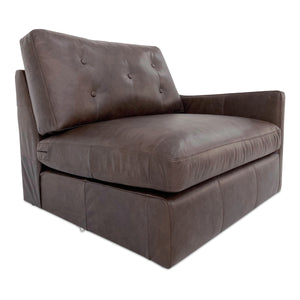 Moe's Thurlow Right Arm Chair in Espresso Leather
