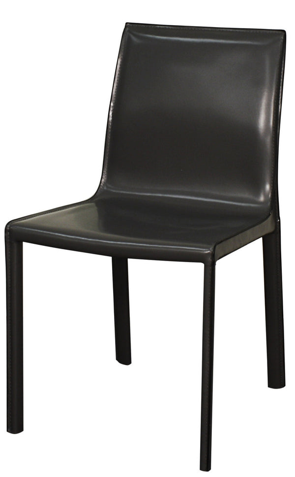 Gervin Recycled Leather Chair In Anthracite