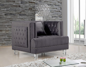 Rudolph Chair In Grey Velvet