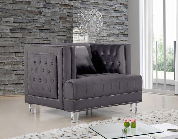 Rudolph Chair In Grey Velvet