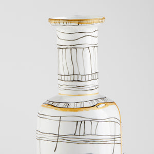 Lindus Vase | Black | White - Medium