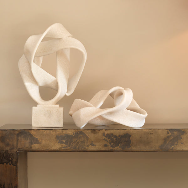 Tangled Resin Decorative Table Object, Off-White