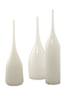 Pixie Decorative Glass Vases (set of 3), White