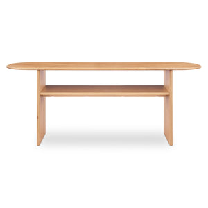 Ruby Console Table with Solid Oak and Open Shelf