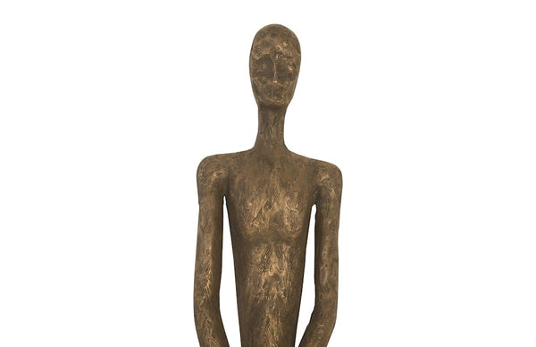 Skinny Male Wall Art, Resin, Bronze