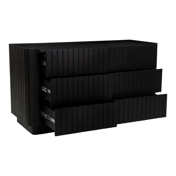 Moe's Povera 6-Drawer Dresser Black