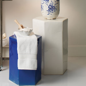 Porto Ceramic Indoor/Outdoor Side Table-Large, White
