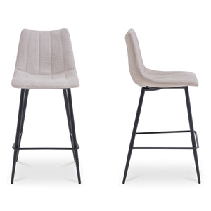 Moe's Alibi Set of 2 Beige Bar Stools