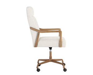 COLLIN OFFICE CHAIR - NATURAL - HEATHER IVORY TWEED