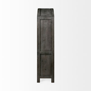 Barrett 48.5L X 17.25W X 73H Gray Solid Wood Display Cabinet