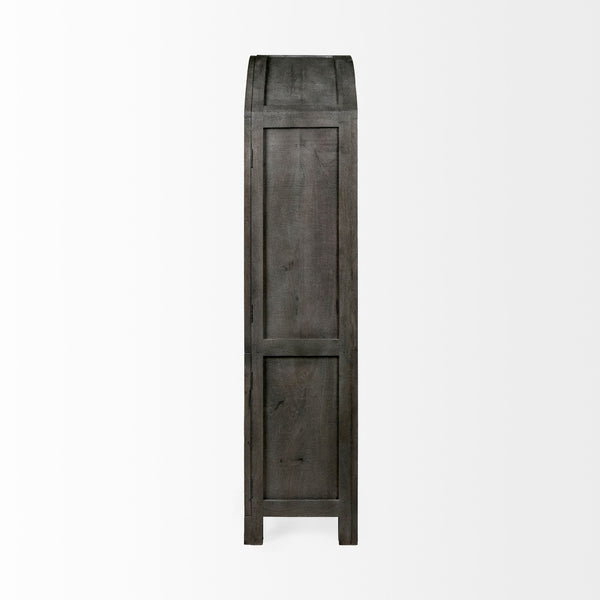 Barrett 48.5L X 17.25W X 73H Gray Solid Wood Display Cabinet