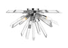 Burst 4 Light Flush Mount in Chrome Finish
