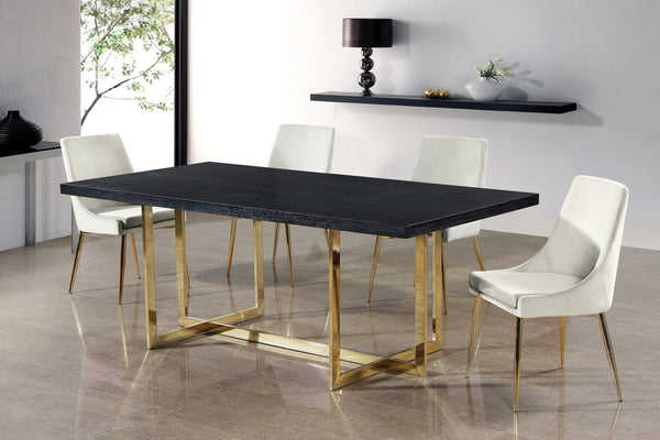 Lynette Dining Chair In Cream Velvet