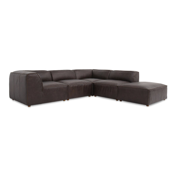 Moe's Form L-Shaped Modular Sectional in Espresso Brown