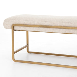 Sled Bench in Thames Cream