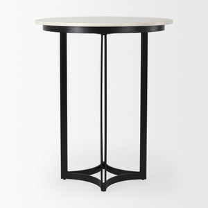 Tanner Marble & Matte Black Bistro Table