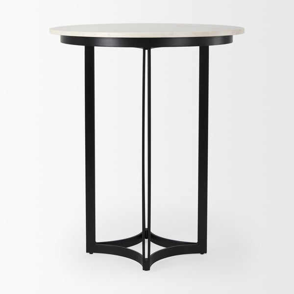 Tanner Marble & Matte Black Bistro Table