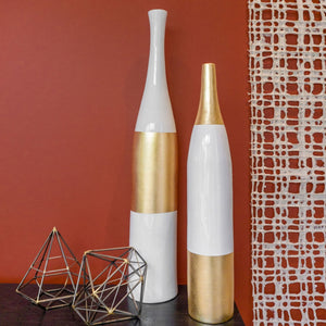 Gilded Cardboard Sculpture Vases