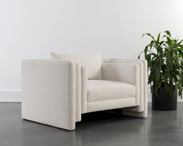 KIRA ARMCHAIR - HEATHER IVORY TWEED