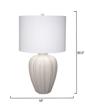 Seraphina Ceramic Table Lamp with Linen Shade
