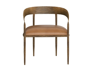 ZANATTA DINING ARMCHAIR - TAN LEATHER