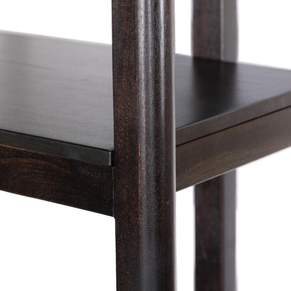 Reza Bookcase - Worn Black Acacia
