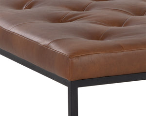 ENDALL OTTOMAN - BLACK - BRAVO COGNAC