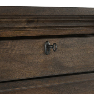 Adelaide Solid Wood 6-Drawer Chest in Cocoa Brown
