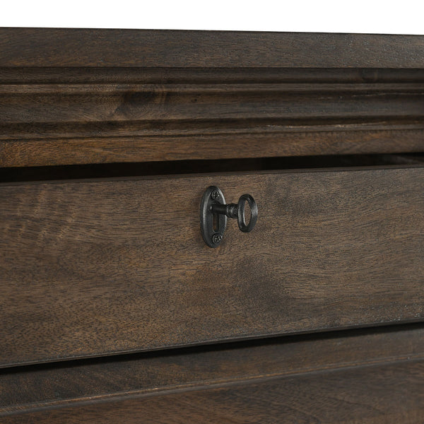 Adelaide Solid Wood 6-Drawer Chest in Cocoa Brown