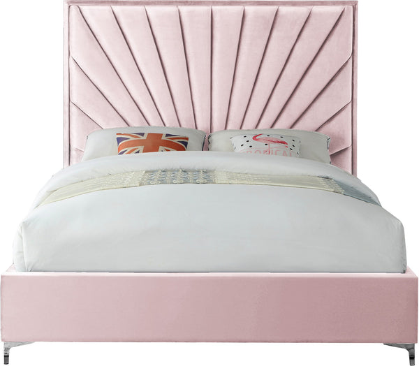 Wilfred Full Bed In Pink Velvet