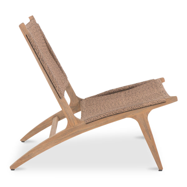 Moe's Palma Outdoor Lounge Chair in Teak & Wicker