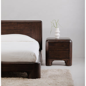 Moe's Rowan Nightstand Dark Brown Acacia