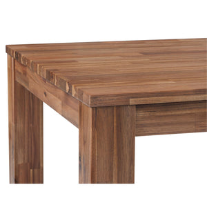 Bedford 75" Rect. Dining Table Square Legs In Brushed Brown 