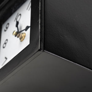 Ralph II Black Metal Cube Table Clock