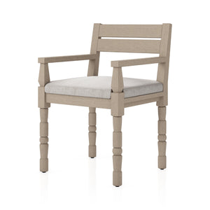 Waller Outdoor Dining Armchair In Brn/Stone