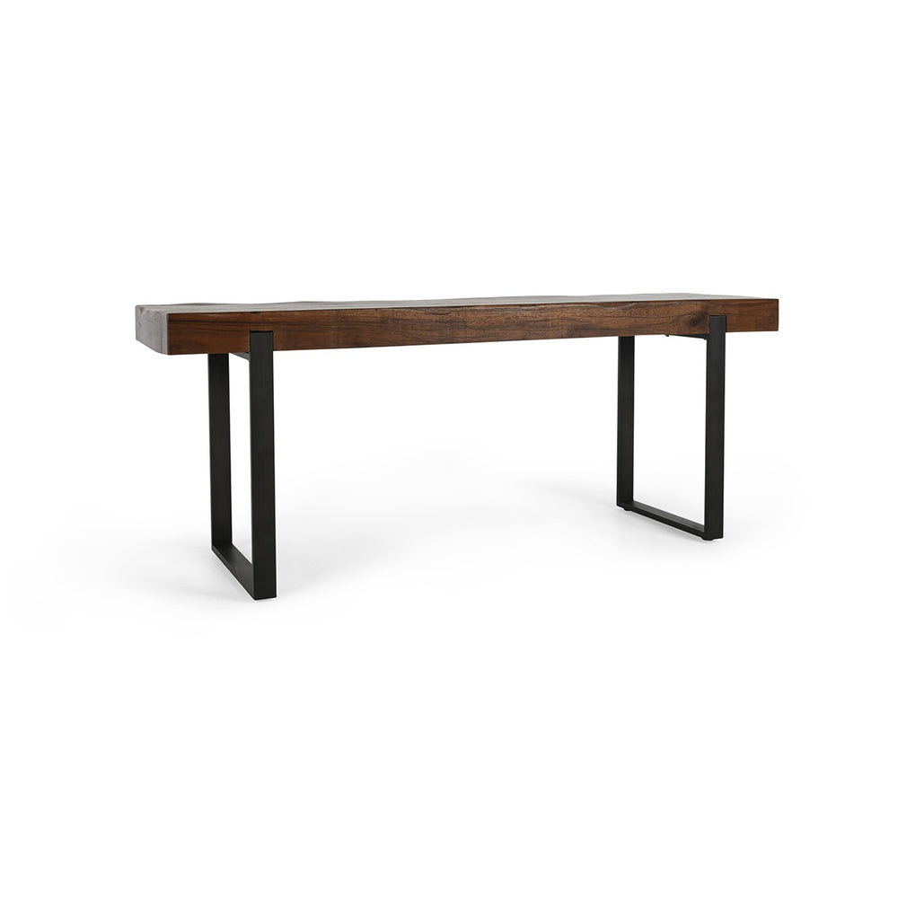 Duarte Solid Wood Counter Table - Rustic Brown