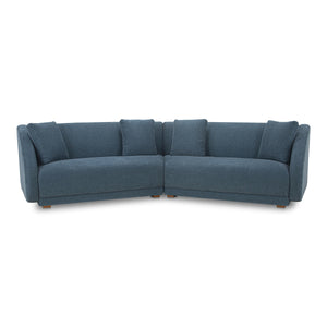 Fraser 2 Piece Modular Sofa in Deep Blue