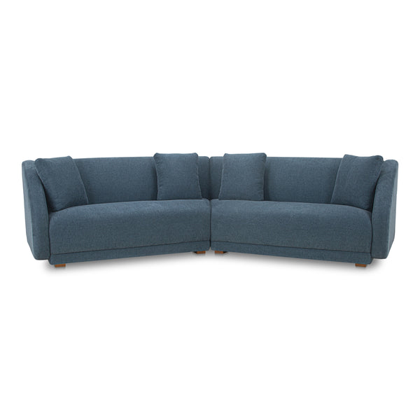 Fraser 2 Piece Modular Sofa in Deep Blue