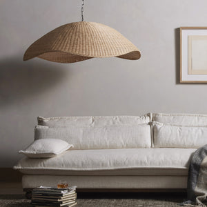 Overscale Woven Rattan Pendant In Natural